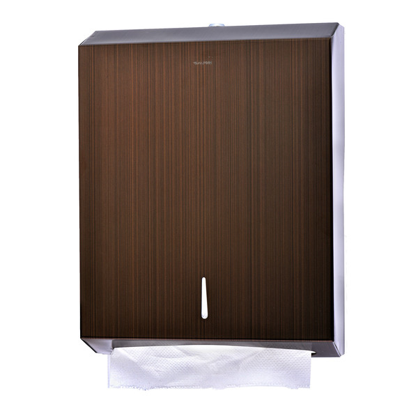 Alpine Industries Brown Stainless Steel Brushed C-Fold/Multi-Fold Paper Towel Dispenser 480-AC